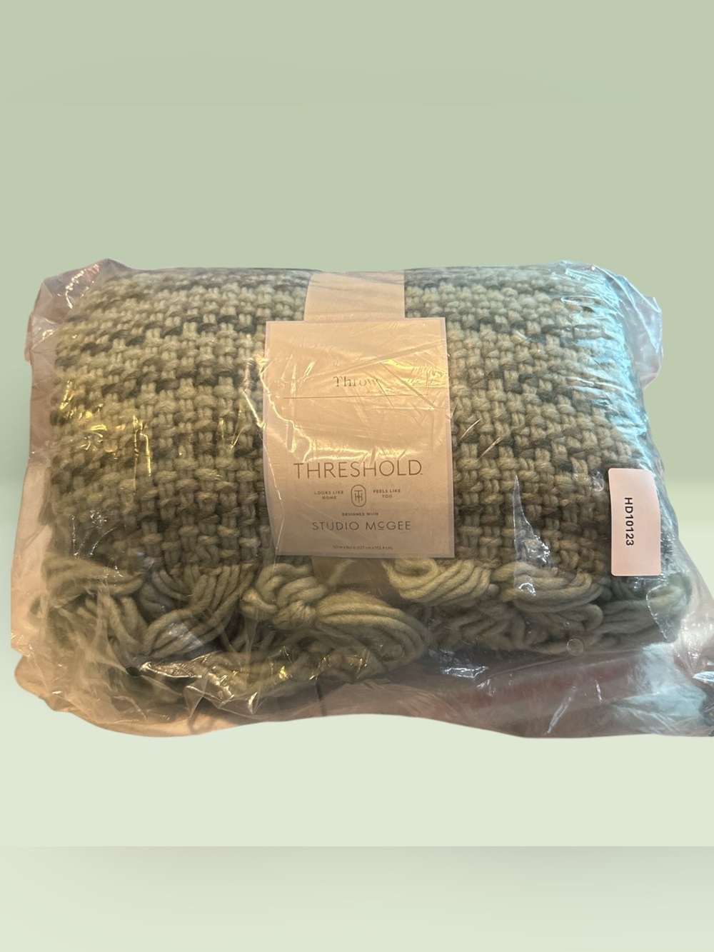 Threshold Studio McGee Chunky Knit Throw - Sage Green